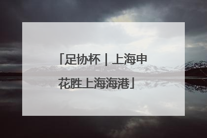足协杯｜上海申花胜上海海港